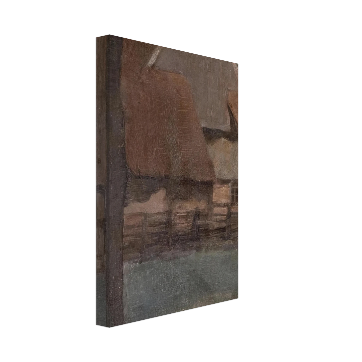 Piet Mondrian - Gable Farm with trees Canvas - 40x60 cm / 16x24 inches-canvas