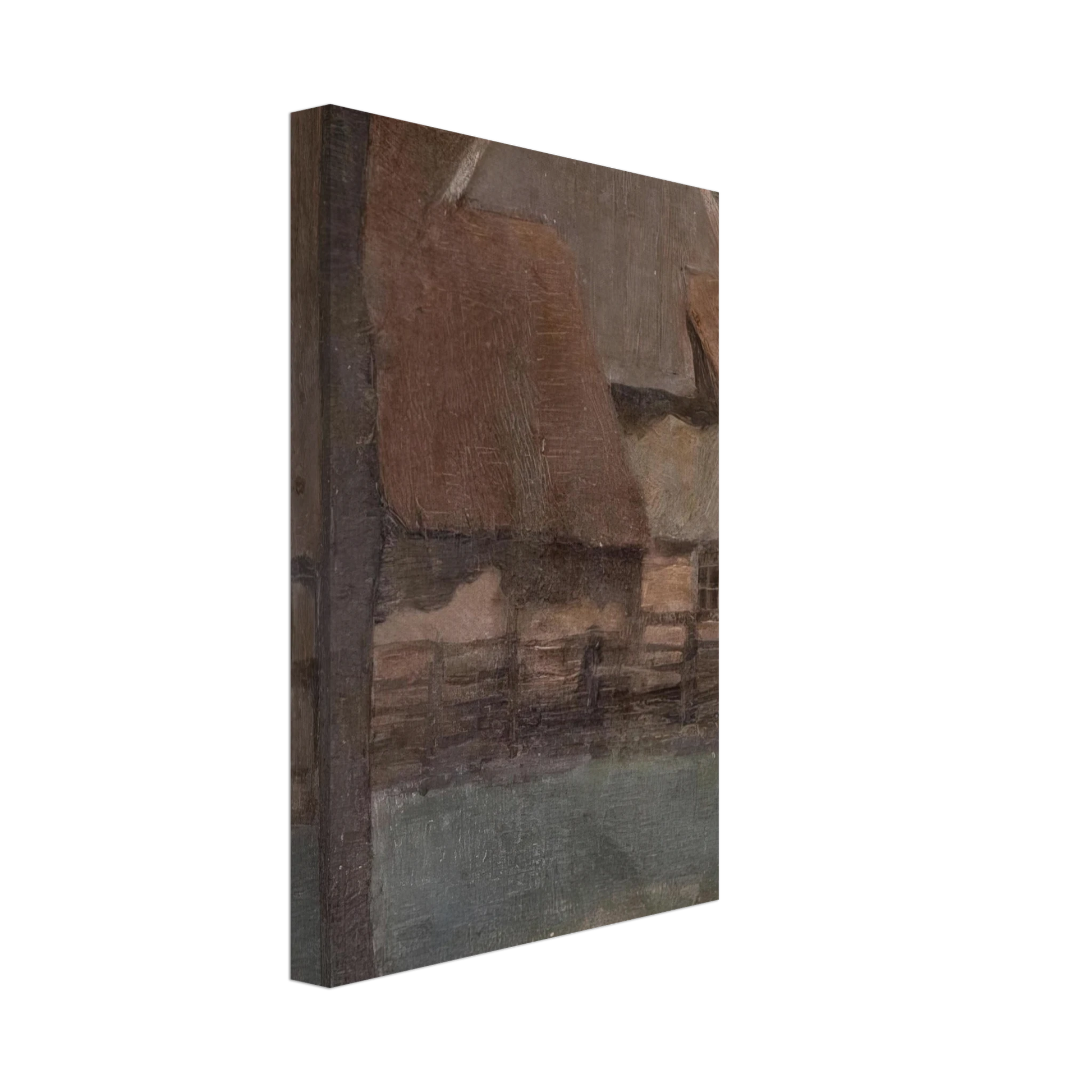 Piet Mondrian - Gable Farm with trees Canvas - 40x60 cm / 16x24 inches-canvas