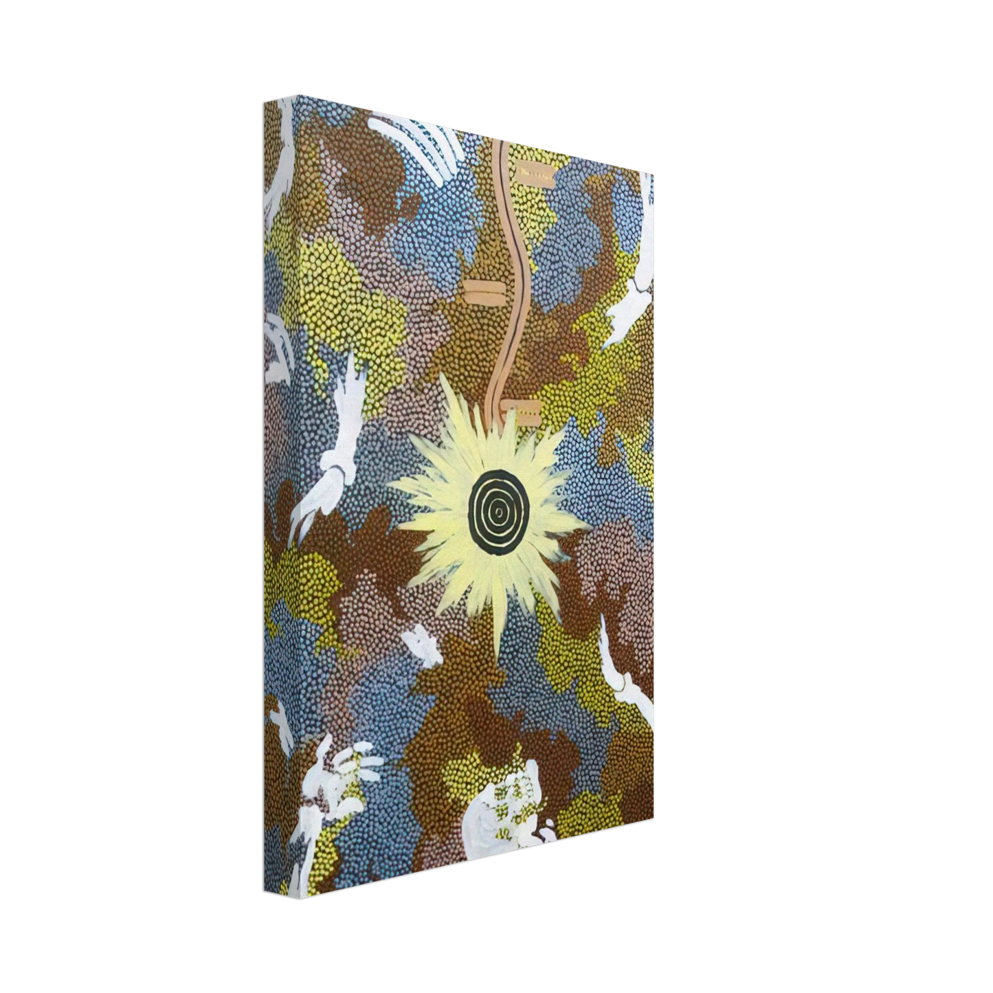 Clifford Possum Tjapaltjarri - Lightning Dreaming  Mount Allen - 1990 Canvas - 40x60 cm / 16x24 inches-canvas