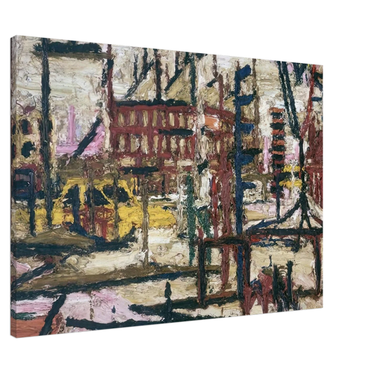 Frank Auerbach - MORNINGTON CRESCENT Canvas - 20x30 cm / 8x12 inches-canvas