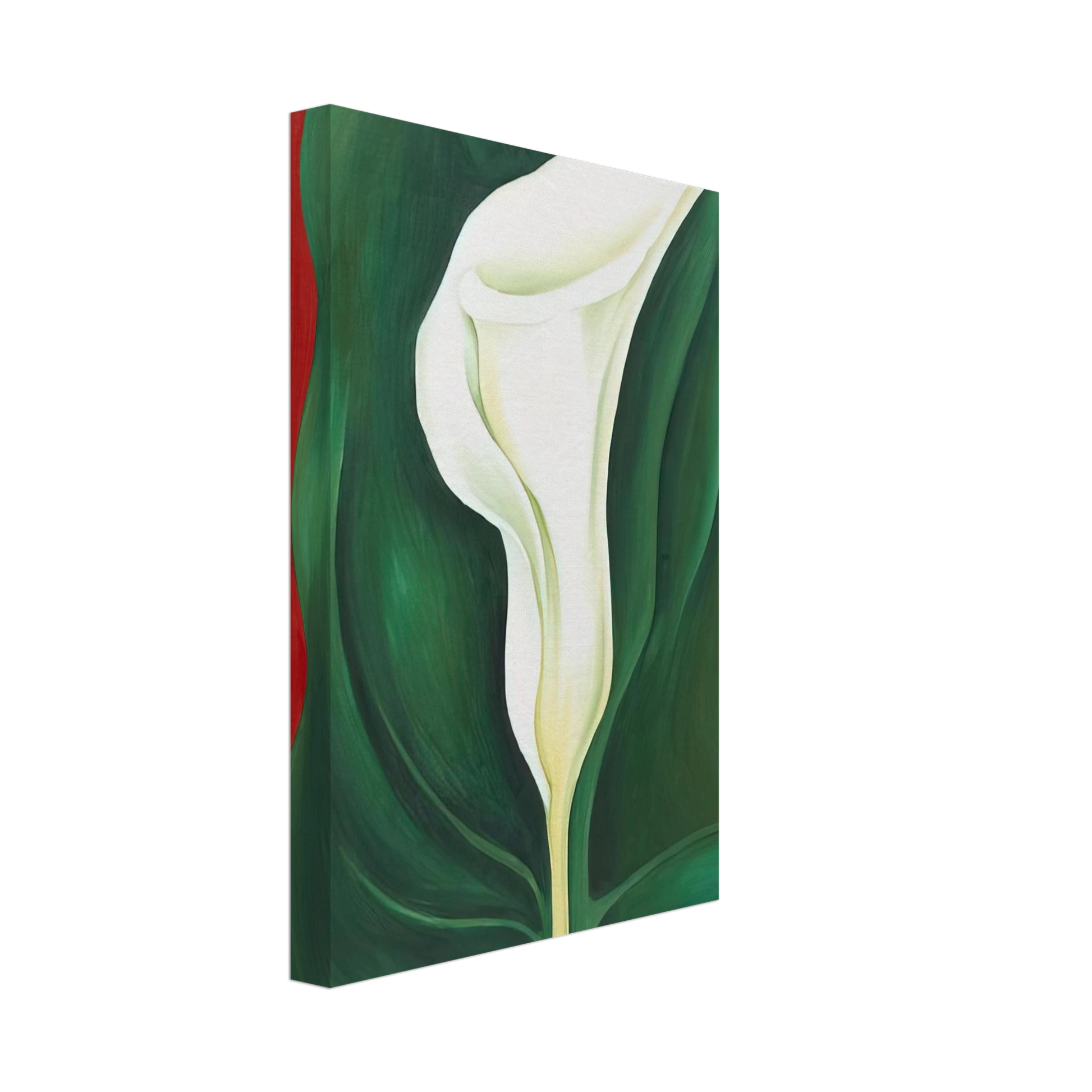 Georgia O'Keeffe - Single Calla Lily  Red  Canvas - 40x60 cm / 16x24 inches-canvas