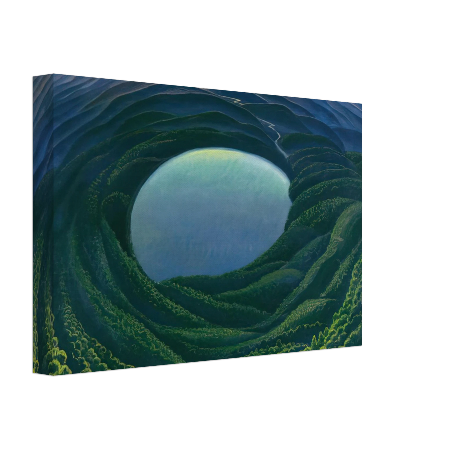 Gerardo Dottori - Lago umbro - 1942 Canvas - 70x100 cm / 28x40 inches-canvas