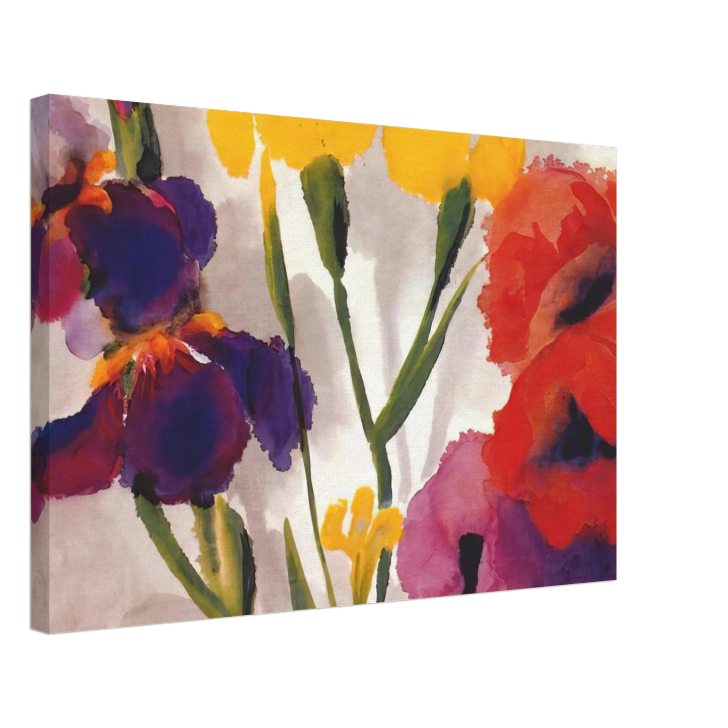 Emil Nolde - Irises and poppies Canvas - 40x60 cm / 16x24 inches-canvas