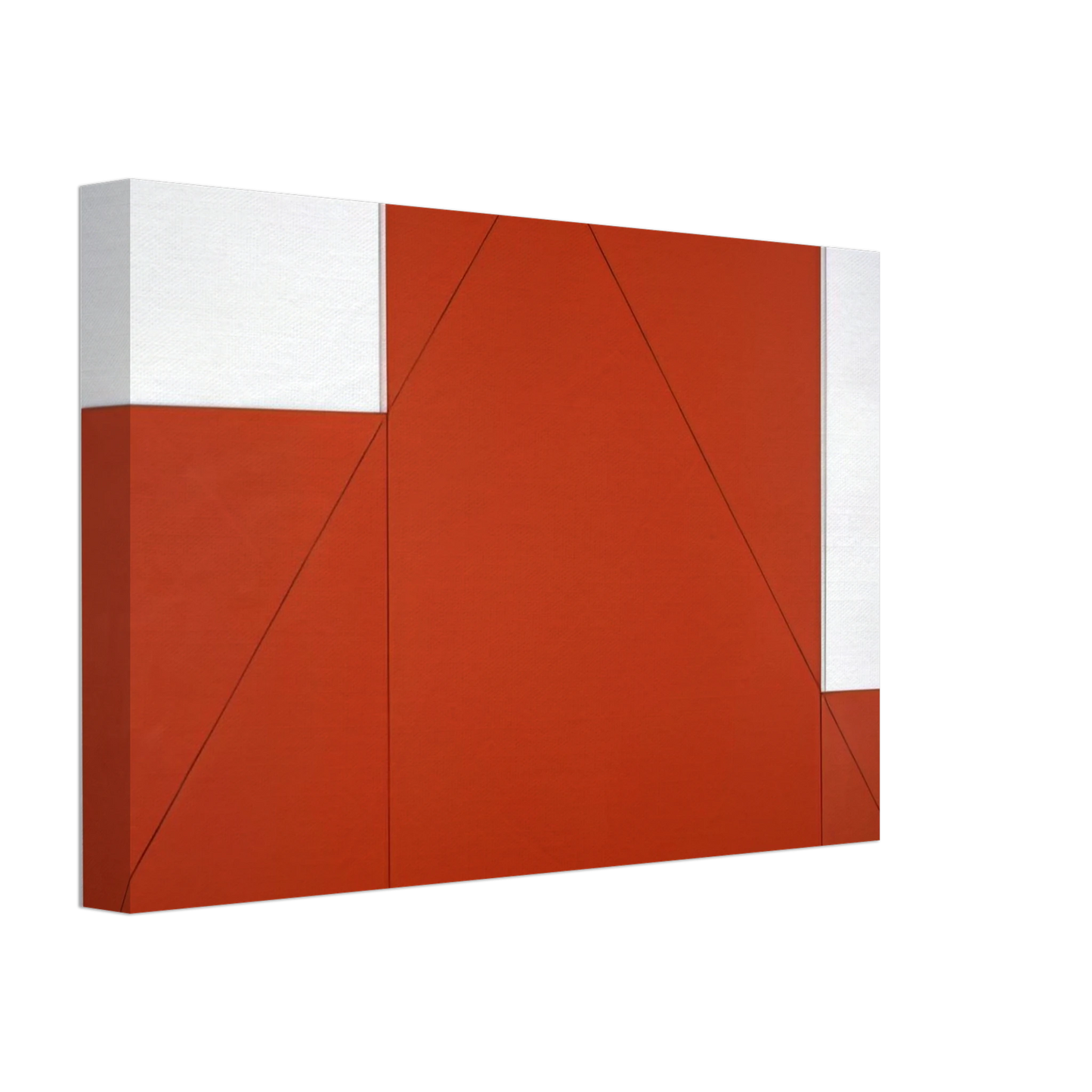 Robert Mangold - A TRIANGLE WITHIN THREE RECTANGLES 1977 Canvas - 40x60 cm / 16x24 inches-canvas