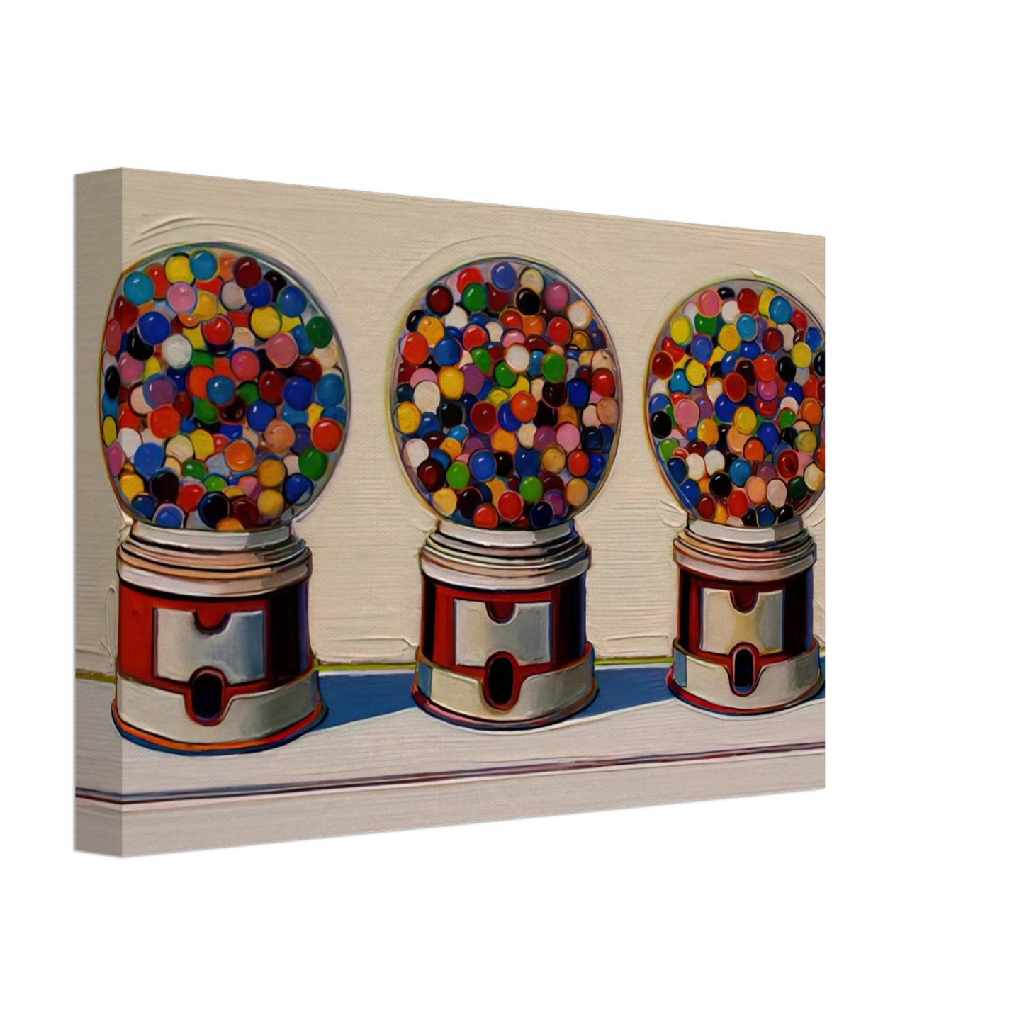 Wayne Thiebaud - Three Machines - 1963 Canvas - 40x60 cm / 16x24 inches-canvas