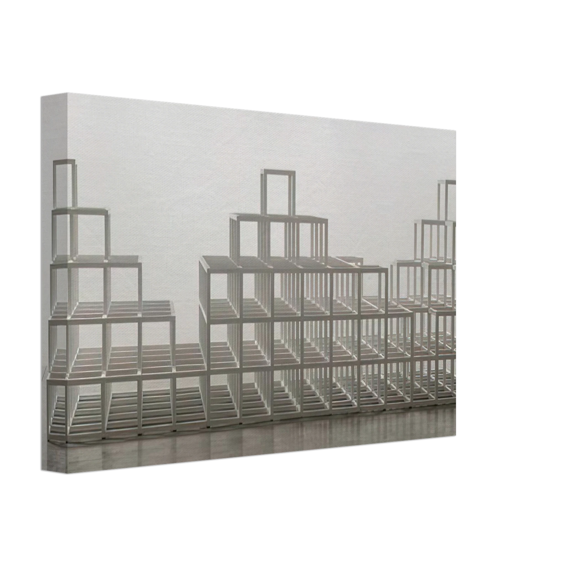Sol LeWitt - Structure with Three Towers Canvas - 70x100 cm / 28x40 inches-canvas