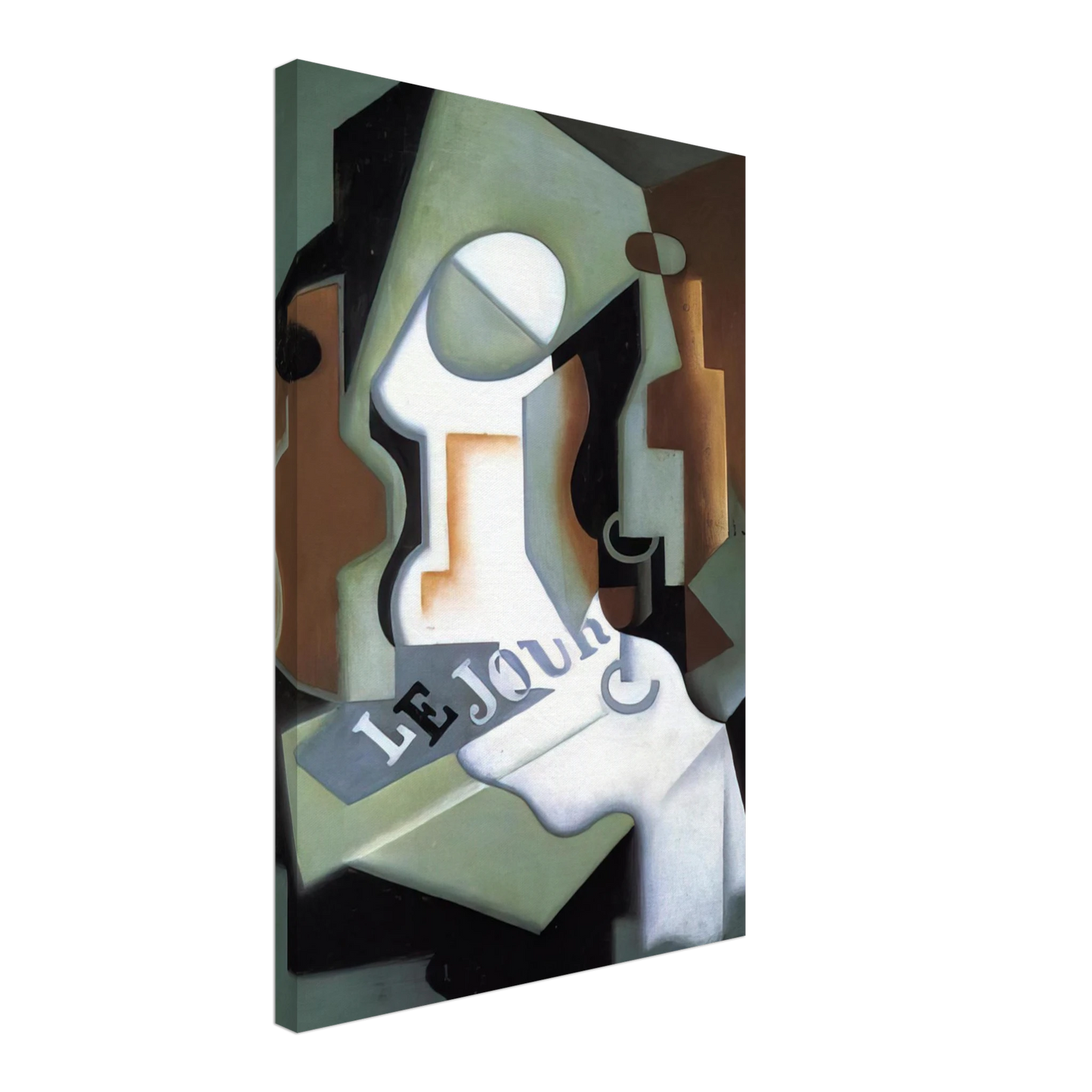 Juan Gris - BOTTLE AND FRUIT DISH Canvas - 70x100 cm / 28x40 inches-canvas