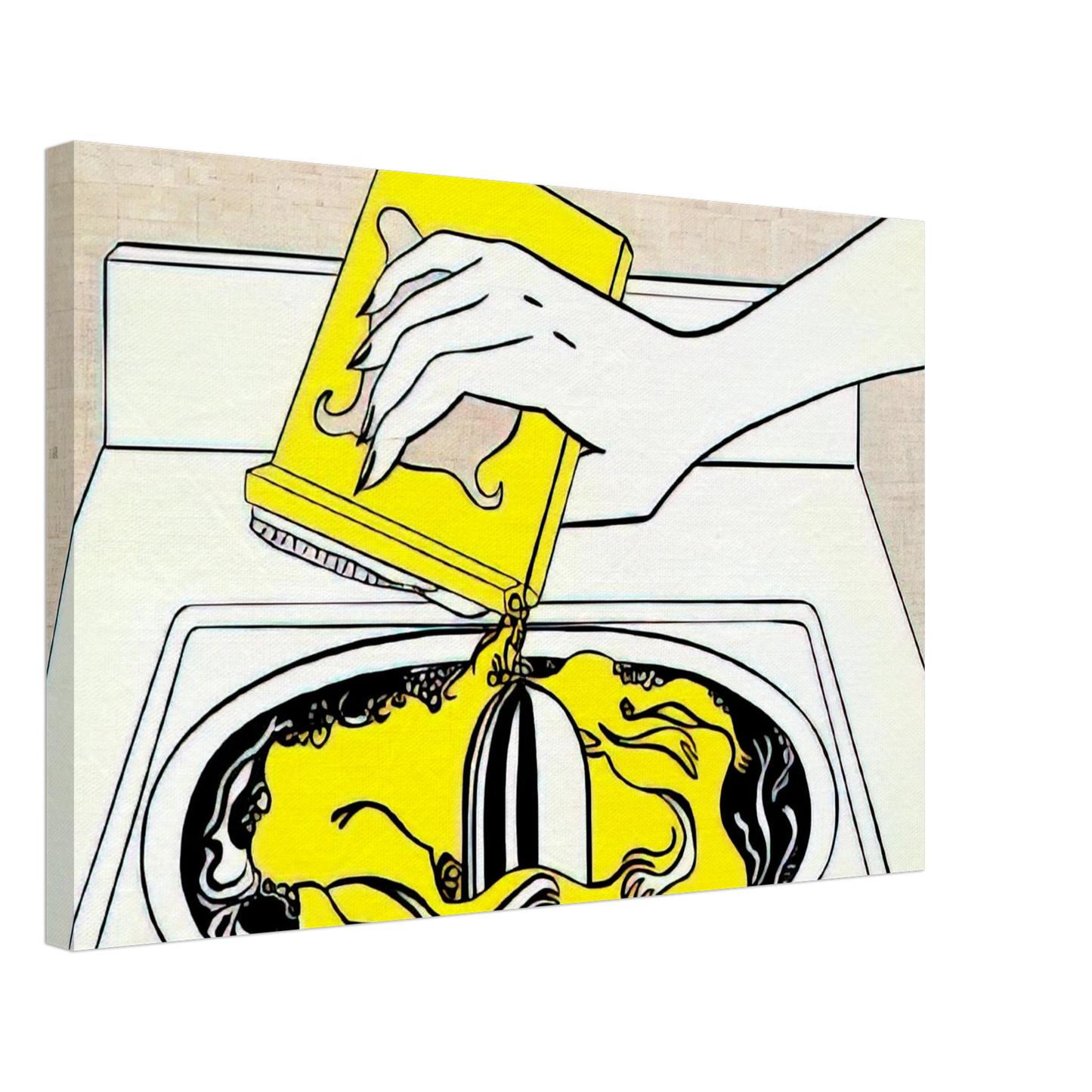 Roy Lichtenstein - WASHING MACHINE 1961 Canvas - 40x60 cm / 16x24 inches-canvas
