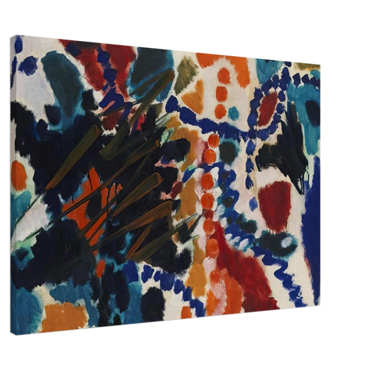 Ernst Wilhelm Nay - Von Goldfarben und Blau - 1953 Canvas - 20x30 cm / 8x12 inches-canvas
