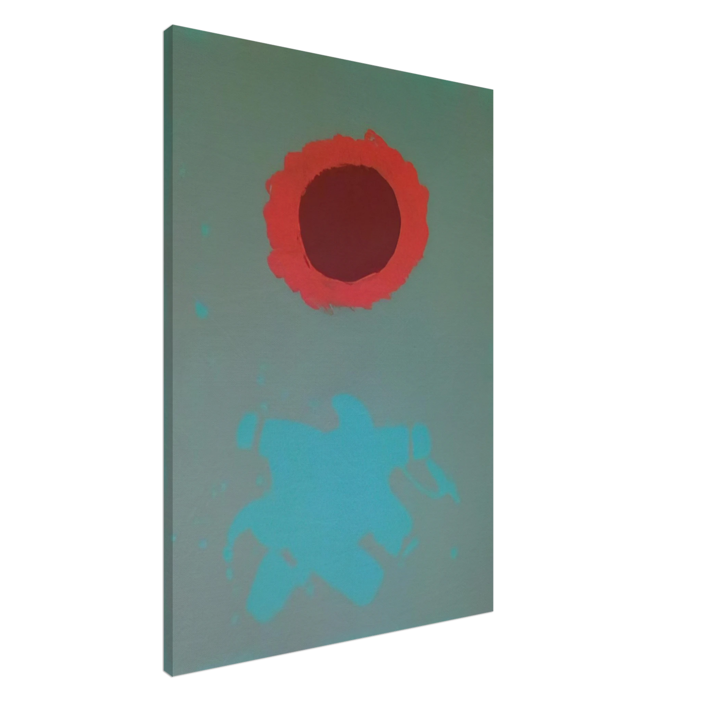 Adolph Gottlieb - Chrome Green - 1972 Canvas - 20x30 cm / 8x12 inches-canvas