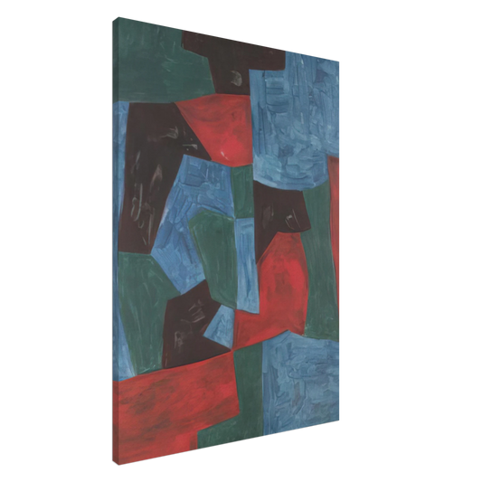 Serge Poliakoff - Composition abstraite - 1958 Canvas - 20x30 cm / 8x12 inches-canvas