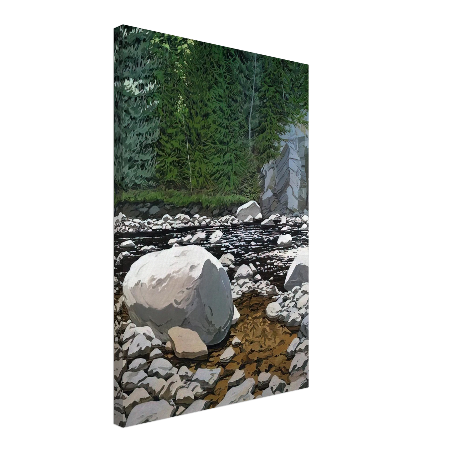 Neil Welliver - Lower Ducktrap - 1978 Canvas - 40x60 cm / 16x24 inches-canvas