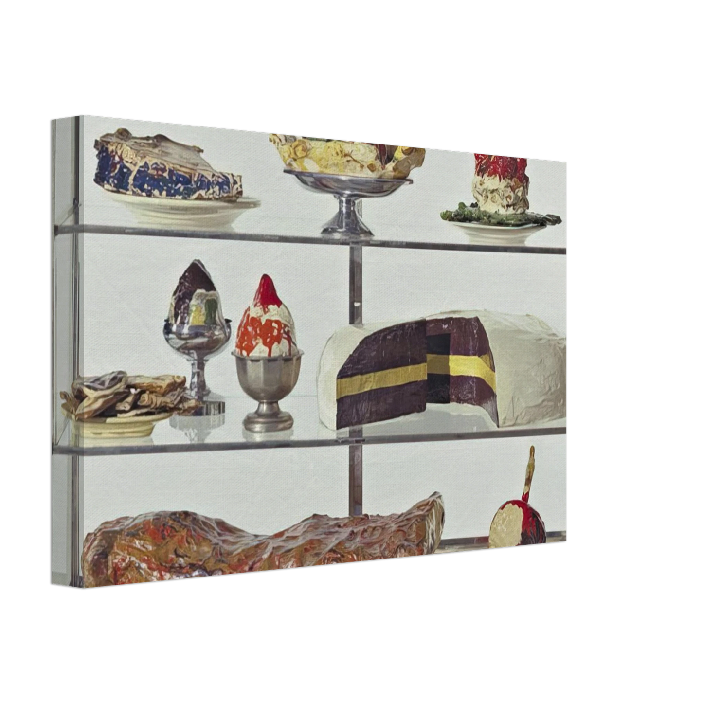 Claes Oldenburg - PASTRY CASE I 1962 Canvas - 70x100 cm / 28x40 inches-canvas