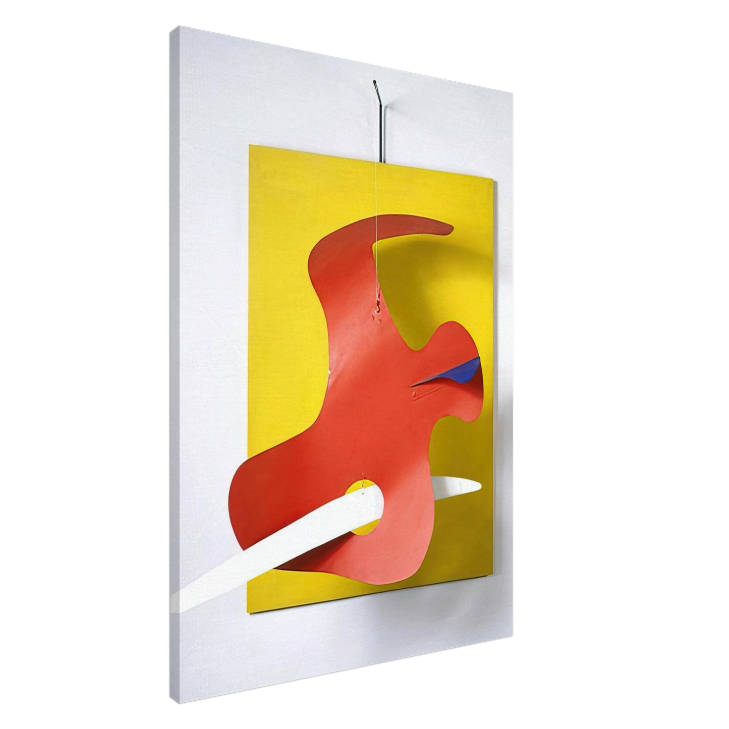 Alexander Calder - FORM AGAINST YELLOW YELLOW PANEL 1936 Canvas - 20x30 cm / 8x12 inches-canvas