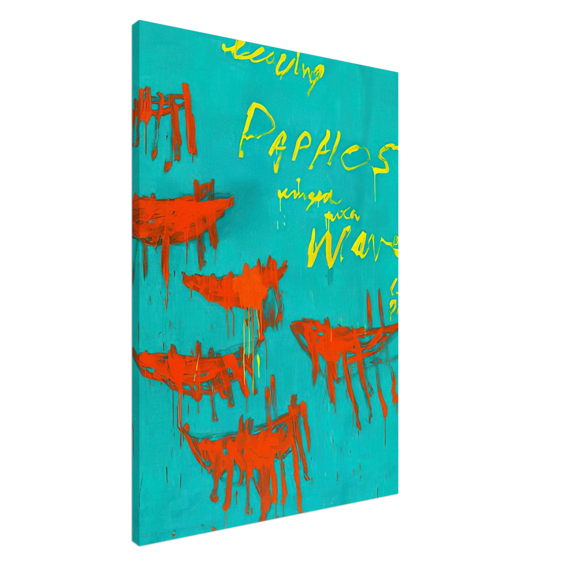 Cy Twombly - Leaving Paphos Ringed With Waves V Canvas - 20x30 cm / 8x12 inches-canvas