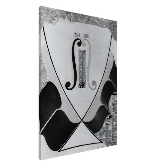 Salvador Dali - UNTITLED HEAD OF A SPANISH NOBLEMAN FASHIONED BY THE CATASTROPHE MODEL FROM A SWALLOW S TAIL Canvas - 20x30 cm / 8x12 inches-canvas