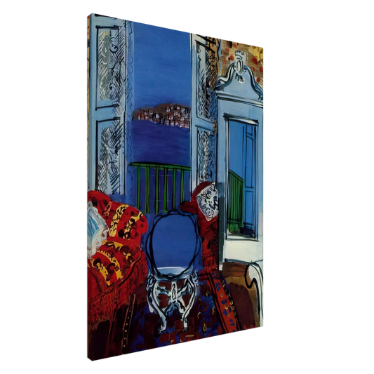 Raoul Dufy - OPEN WINDOW 1928 Canvas - 20x30 cm / 8x12 inches-canvas