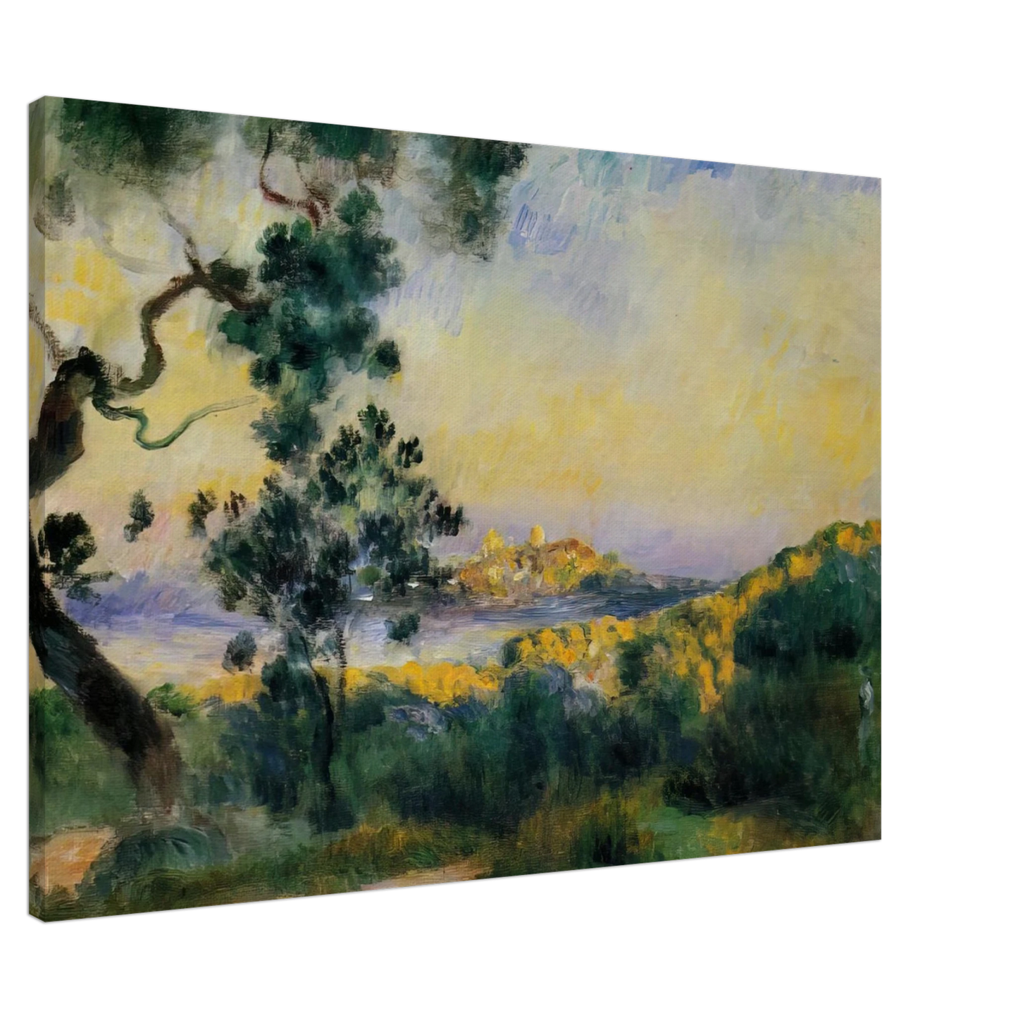 Pierre-Auguste Renoir - View of Antibes Canvas - 20x30 cm / 8x12 inches-canvas