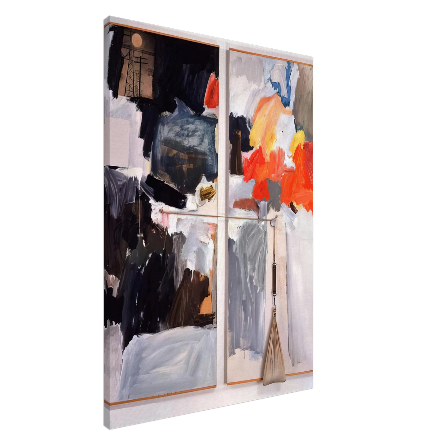 Robert Rauschenberg - STUDIO PAINTING 1961 Canvas - 20x30 cm / 8x12 inches-canvas