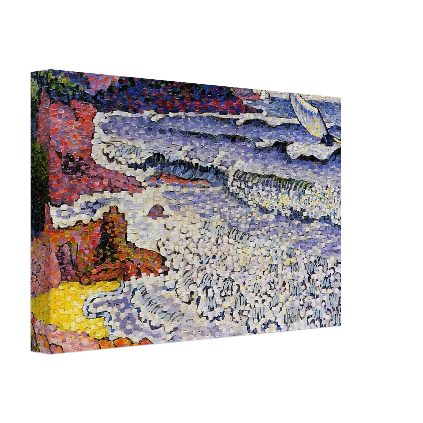 Henri-Edmond Cross - The Choppy Sea Canvas - 70x100 cm / 28x40 inches-canvas