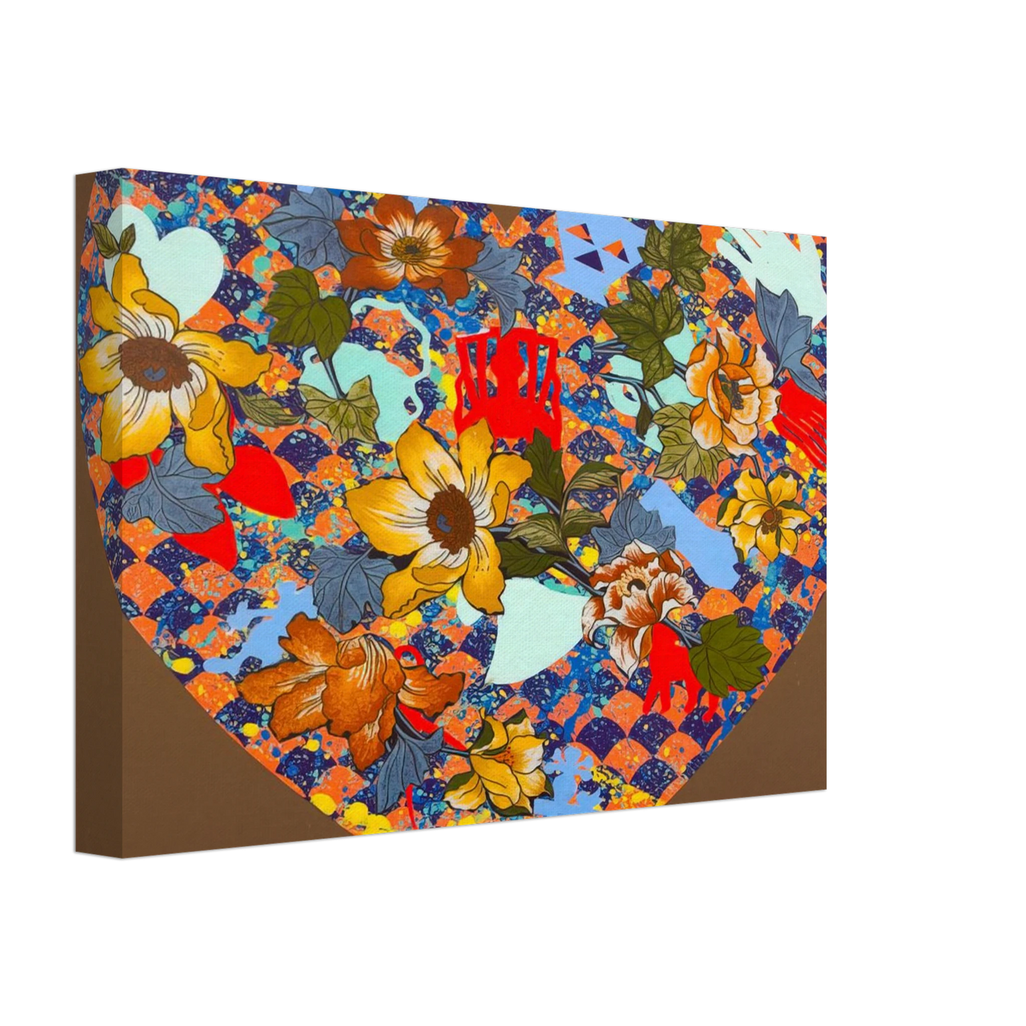 Miriam Schapiro - Our Stenciled Heart - 2008 Canvas - 40x60 cm / 16x24 inches-canvas