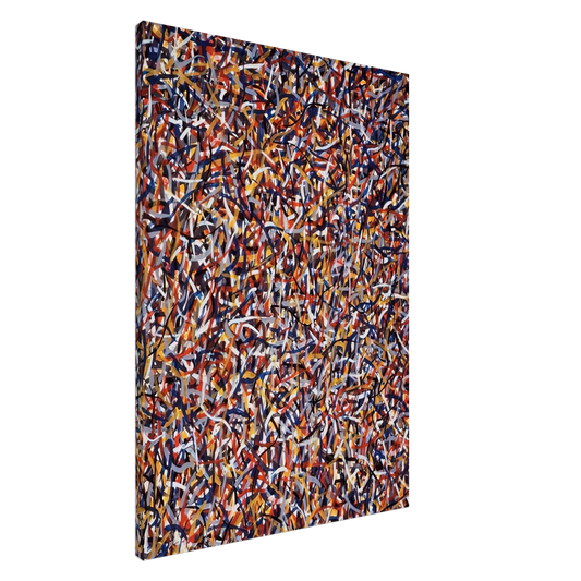 Sol LeWitt - Not Straight Brushstrokes in All Directions Canvas - 20x30 cm / 8x12 inches-canvas