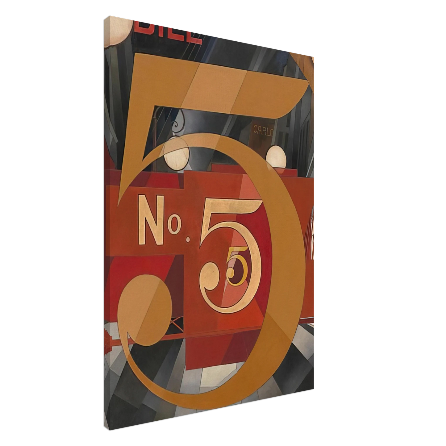 Charles Demuth - I Saw the Figure 5 in Gold William Carlos Williams - 1928 Canvas - 20x30 cm / 8x12 inches-canvas