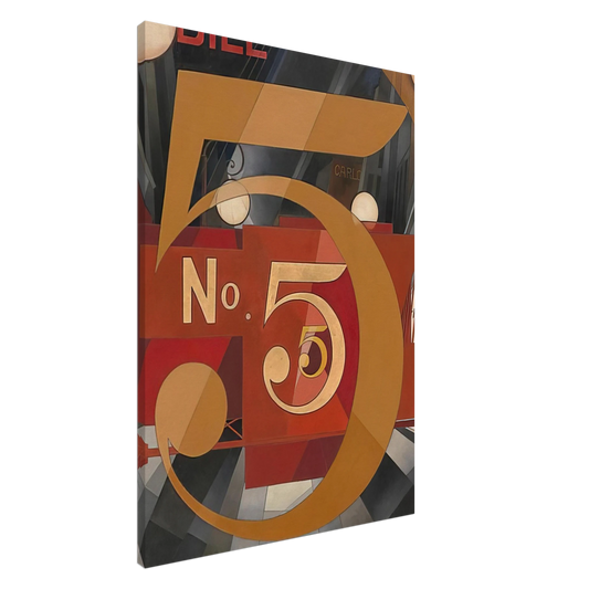 Charles Demuth - I Saw the Figure 5 in Gold William Carlos Williams - 1928 Canvas - 20x30 cm / 8x12 inches-canvas