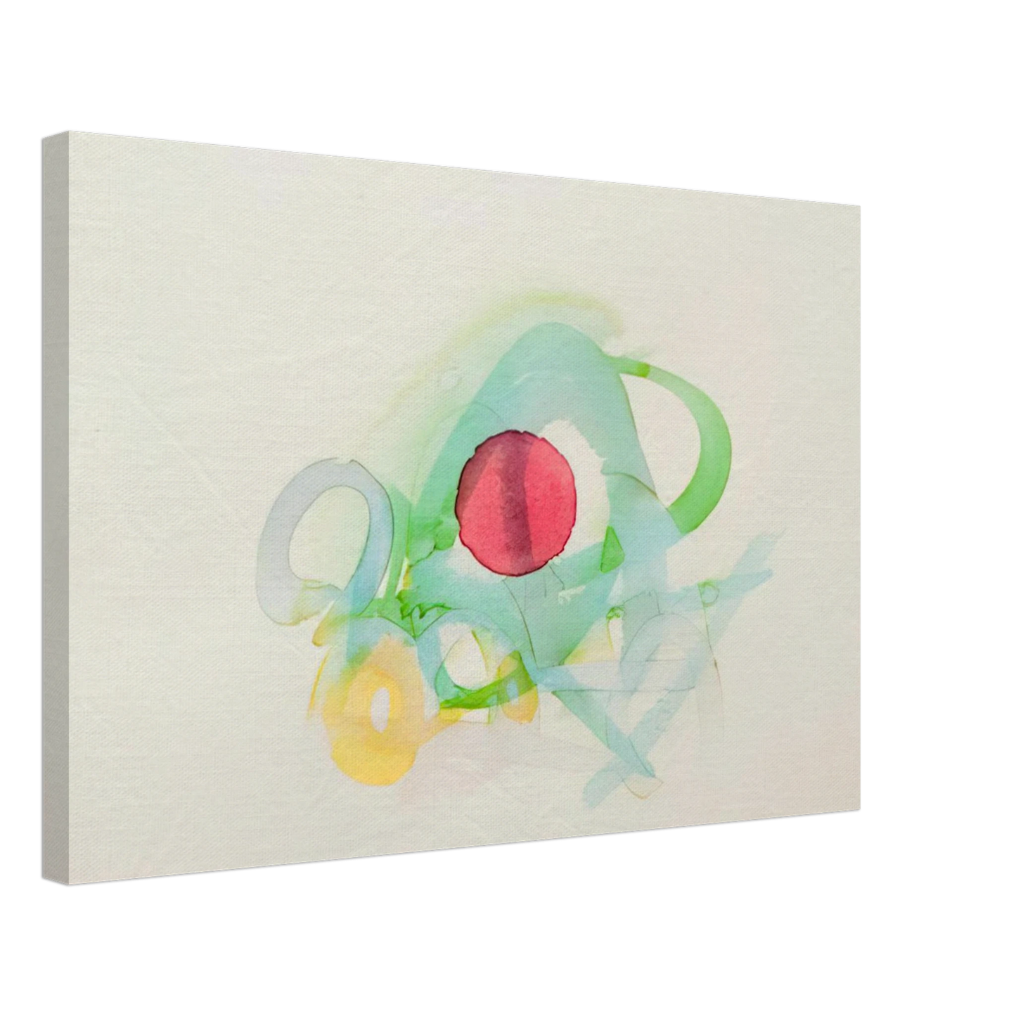 Luis Feito - UNTITLED RED GREEN YELLOW AND BLUE Canvas - 70x100 cm / 28x40 inches-canvas