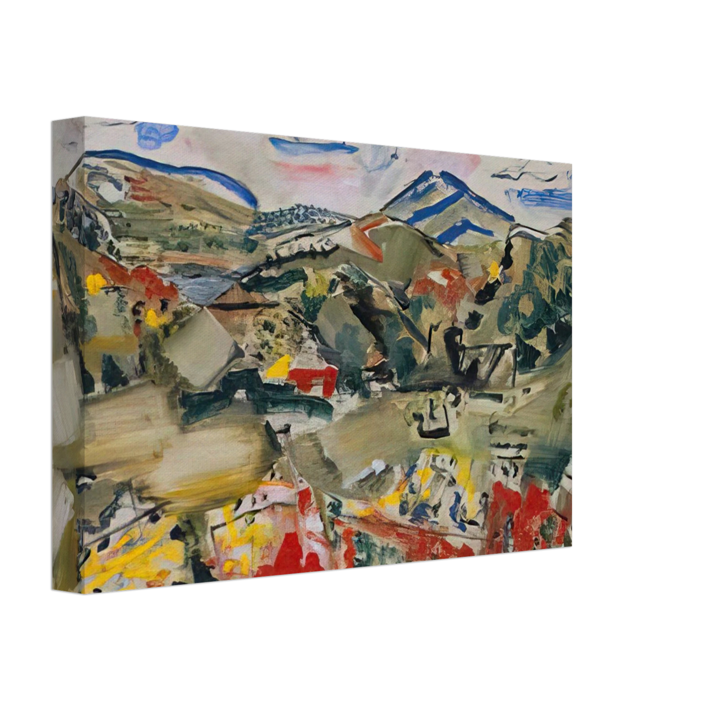 John Marin - Tunk Mountains, Autumn, Maine - 1945 Canvas - 70x100 cm / 28x40 inches-canvas