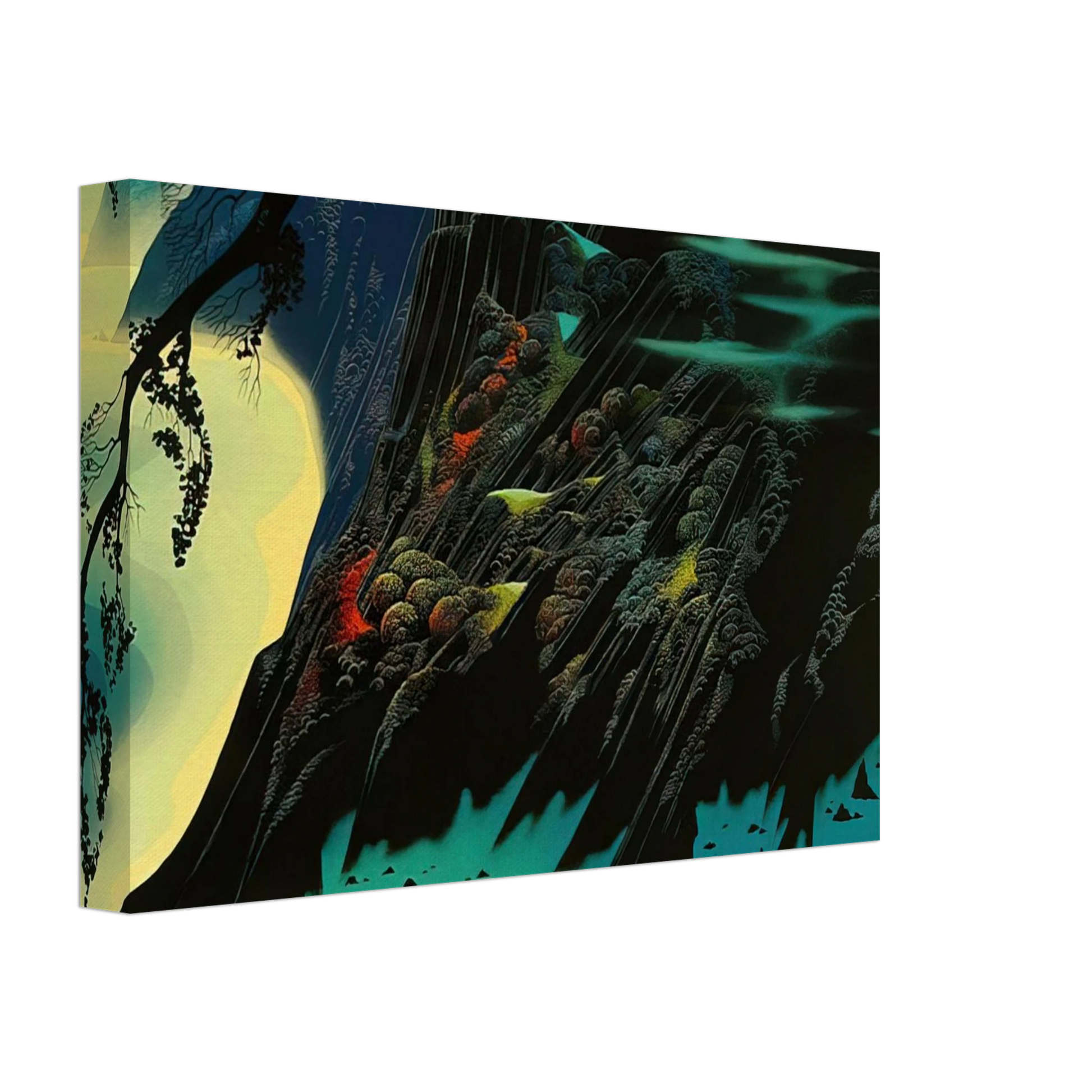 Eyvind Earle - Coastal Magic Canvas - 70x100 cm / 28x40 inches-canvas