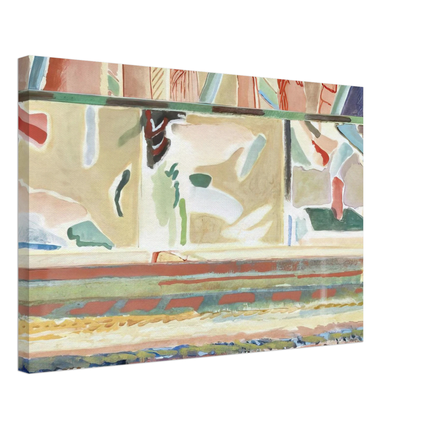 Menez - Paisagem II, Portalegre tapestry card - Lyrical Abstraction Canvas - 40x60 cm / 16x24 inches-canvas