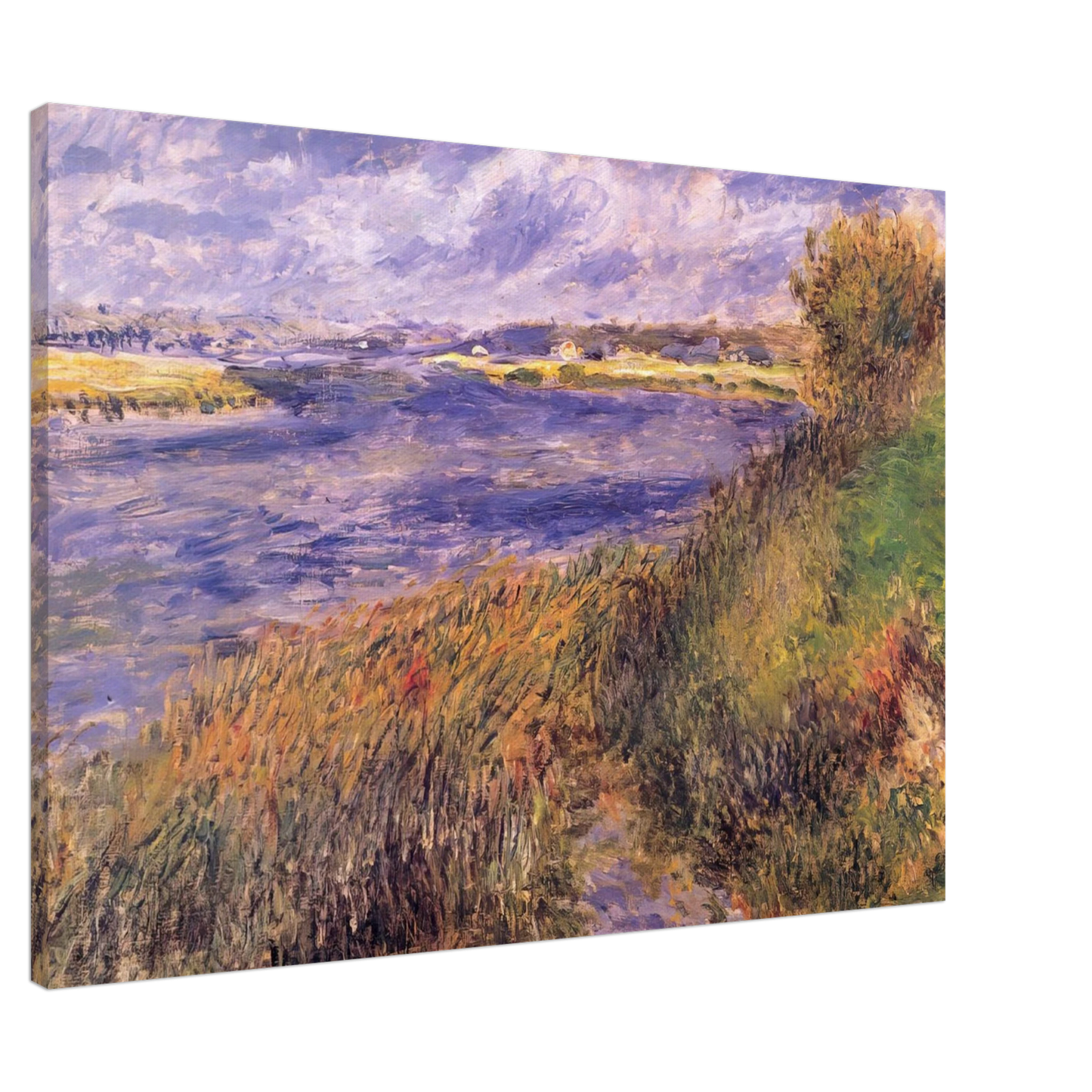 Pierre-Auguste Renoir - Banks of the Seine at Champrosay Canvas - 20x30 cm / 8x12 inches-canvas