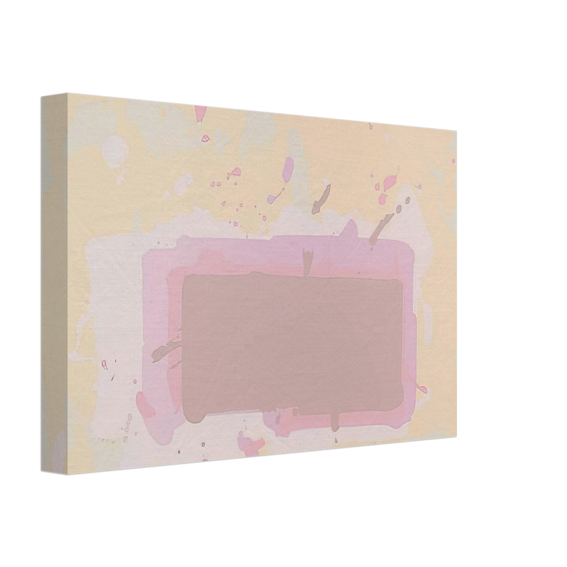 John Hoyland - Pale Yellow, Pink and Brown - 1971 Canvas - 70x100 cm / 28x40 inches-canvas