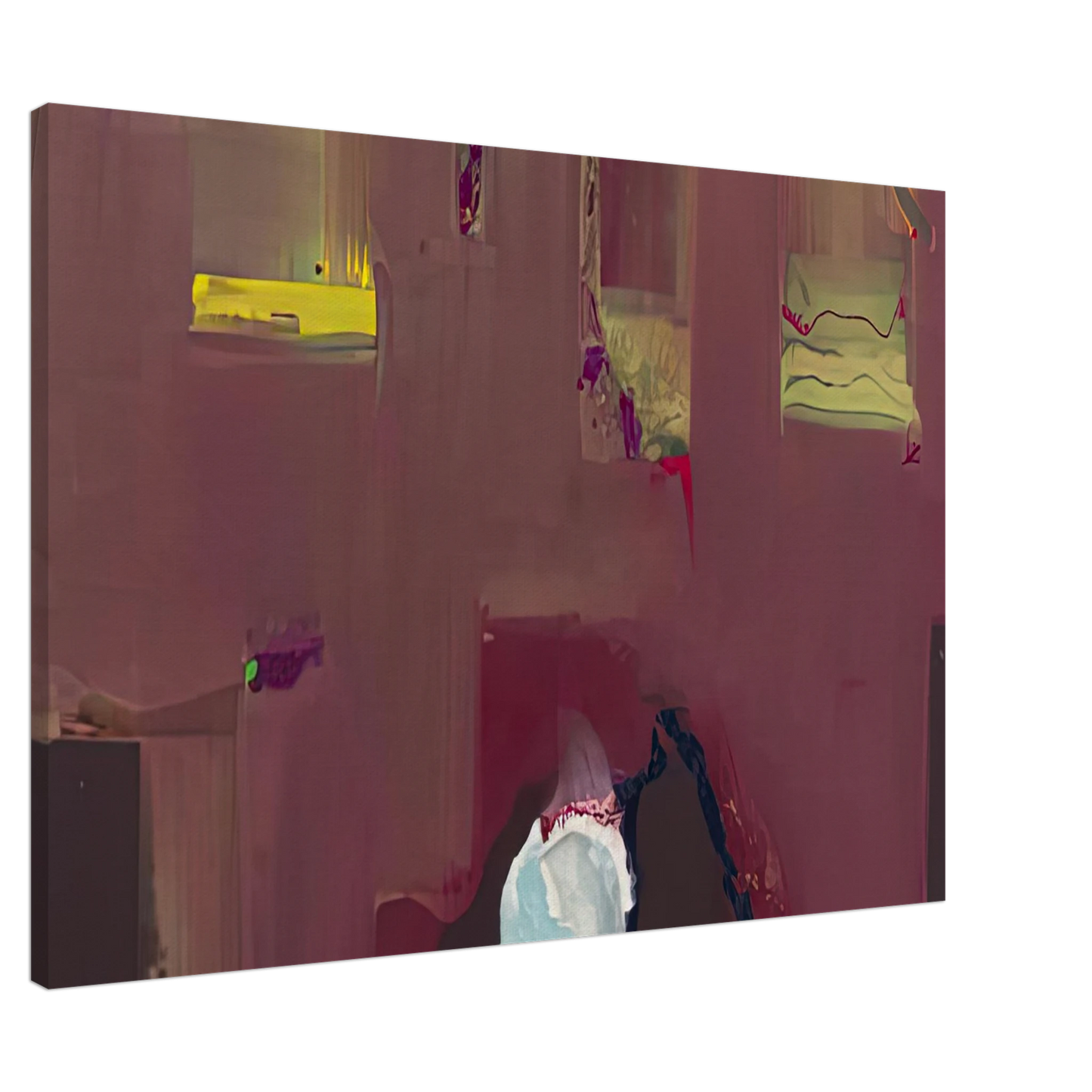 Helen Frankenthaler - Yin Yang, 1990- Canvas - 20x30 cm / 8x12 inches-canvas