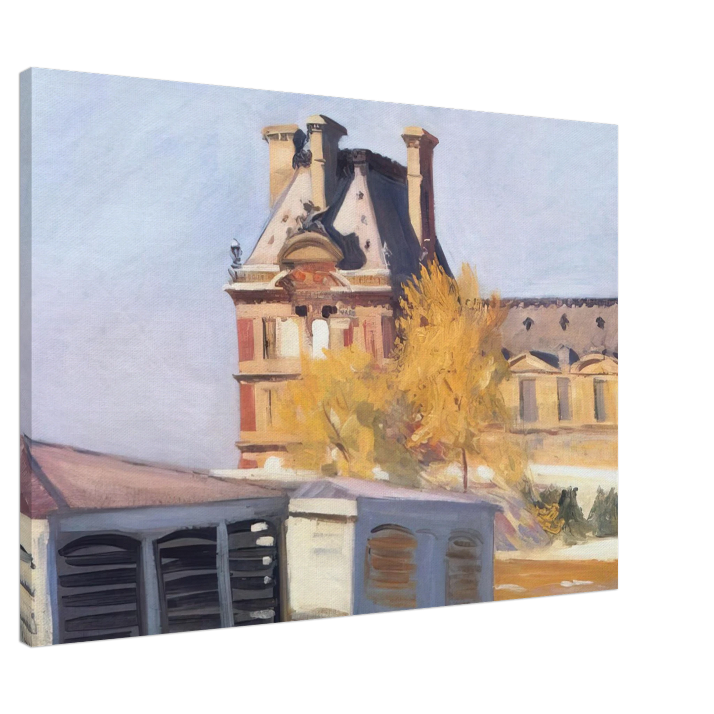Edward Hopper - Le Pavillon de Flore Canvas - 20x30 cm / 8x12 inches-canvas