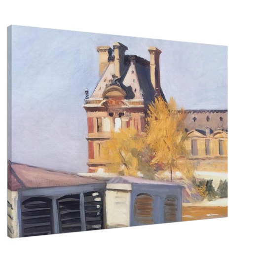Edward Hopper - Le Pavillon de Flore Canvas - 20x30 cm / 8x12 inches-canvas