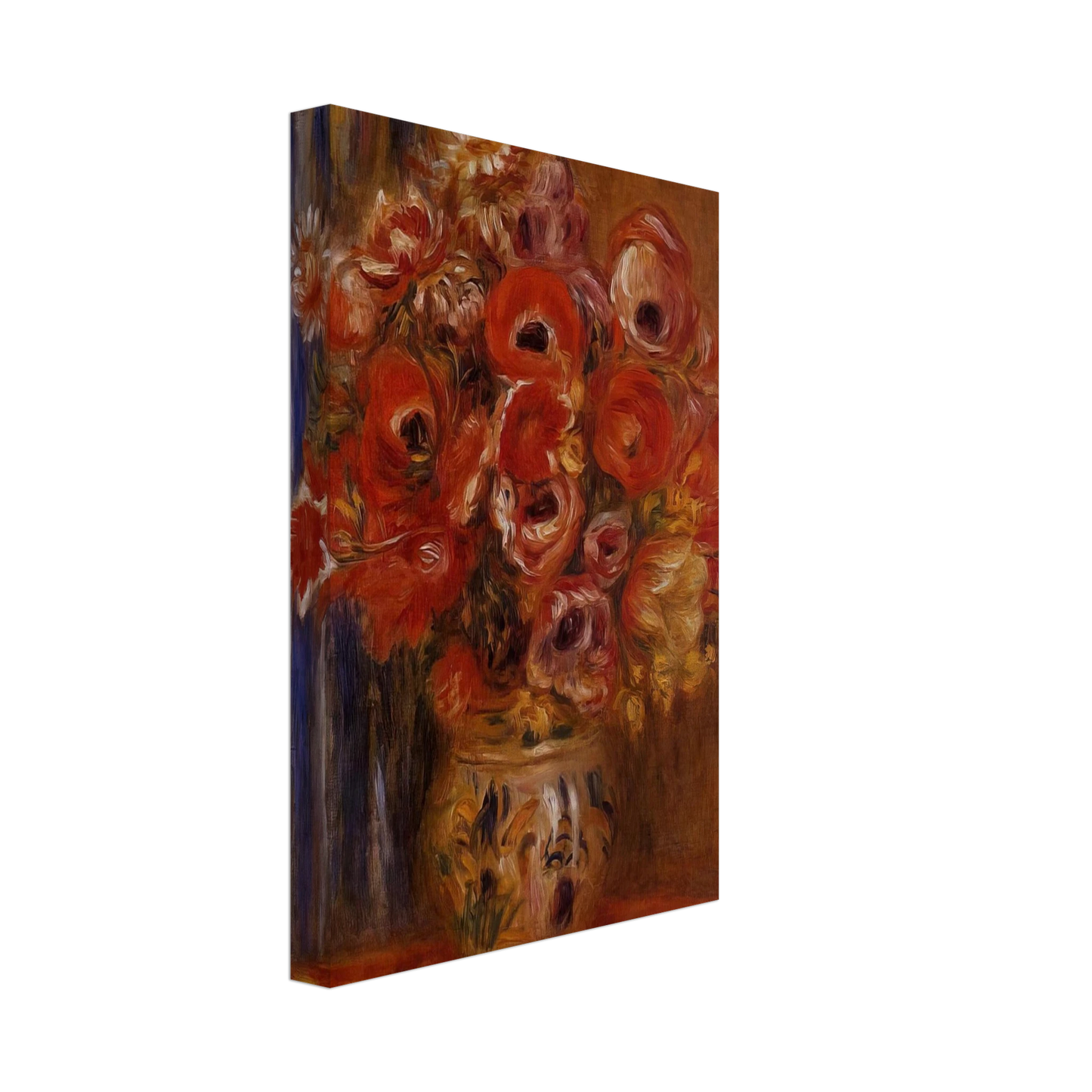 Pierre-Auguste Renoir - Vase of Tulips and Anemones Canvas - 40x60 cm / 16x24 inches-canvas
