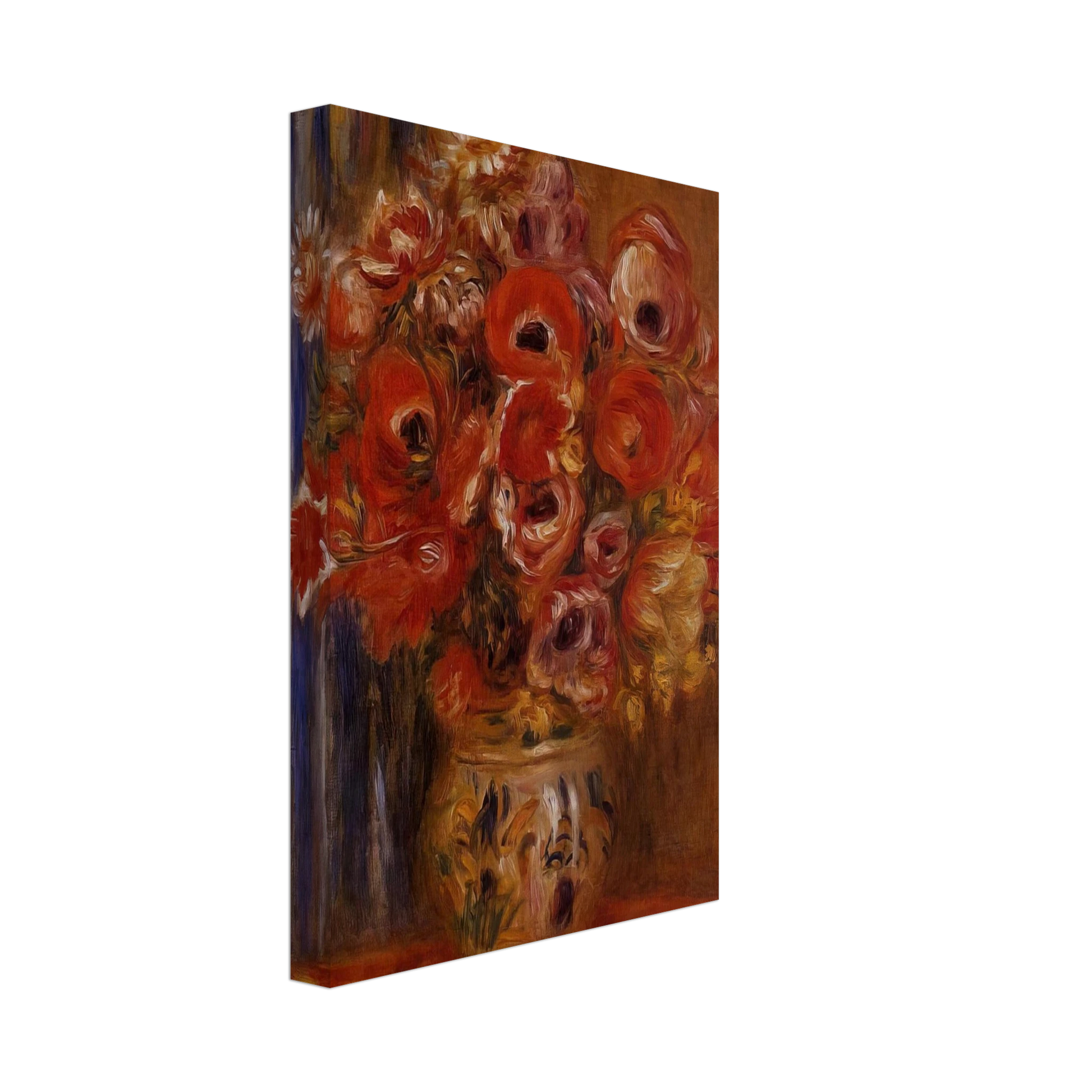 Pierre-Auguste Renoir - Vase of Tulips and Anemones Canvas - 40x60 cm / 16x24 inches-canvas