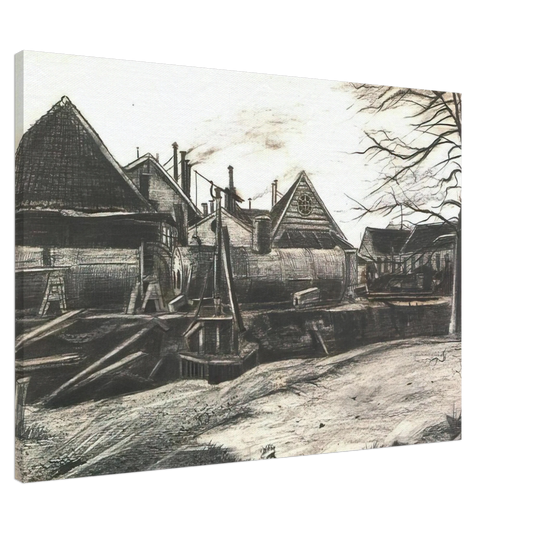 Vincent van Gogh - Factory Canvas - 20x30 cm / 8x12 inches-canvas