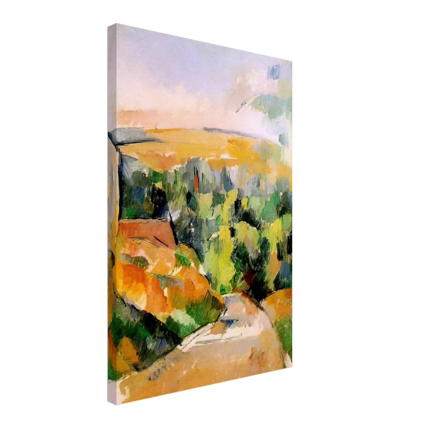 Paul Cezanne - The Bend in the road Canvas - 40x60 cm / 16x24 inches-canvas