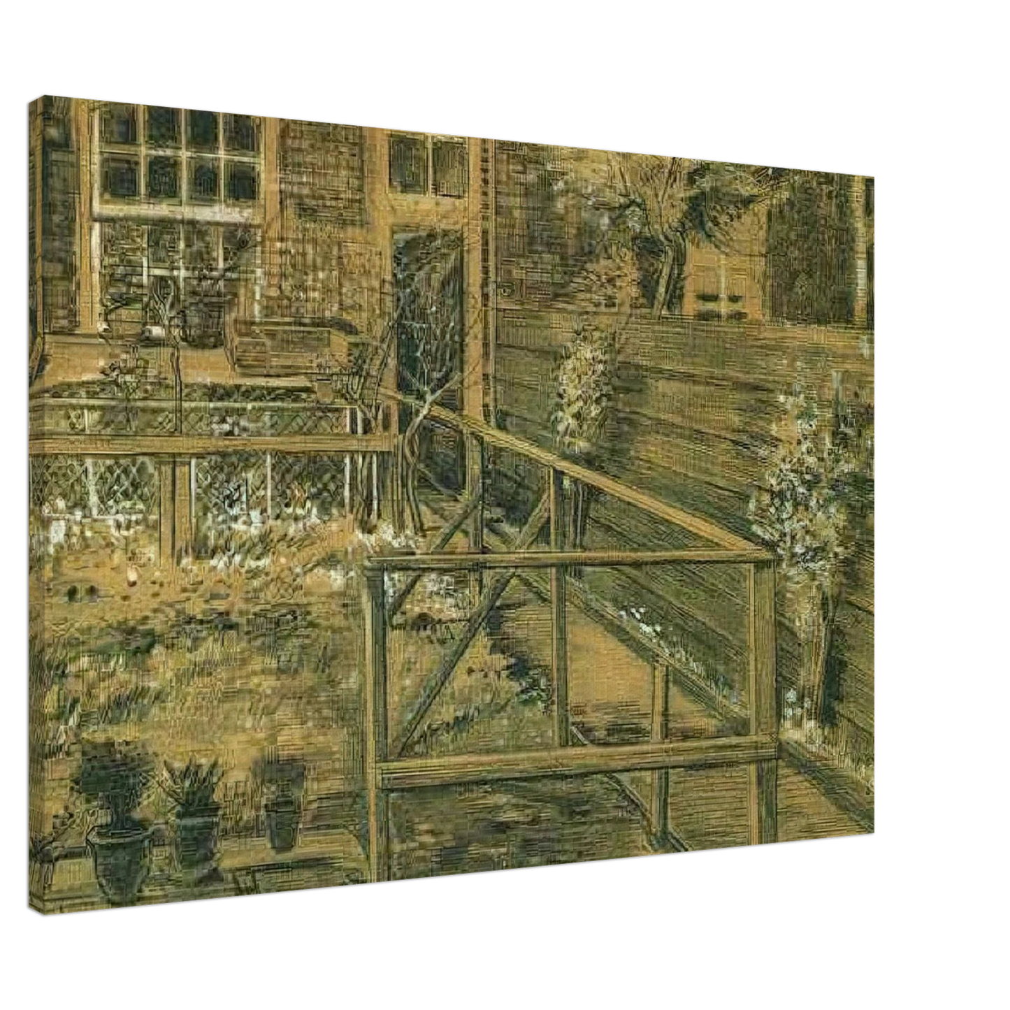 Vincent van Gogh - Sien's Mother's House, Closer View Canvas - 20x30 cm / 8x12 inches-canvas