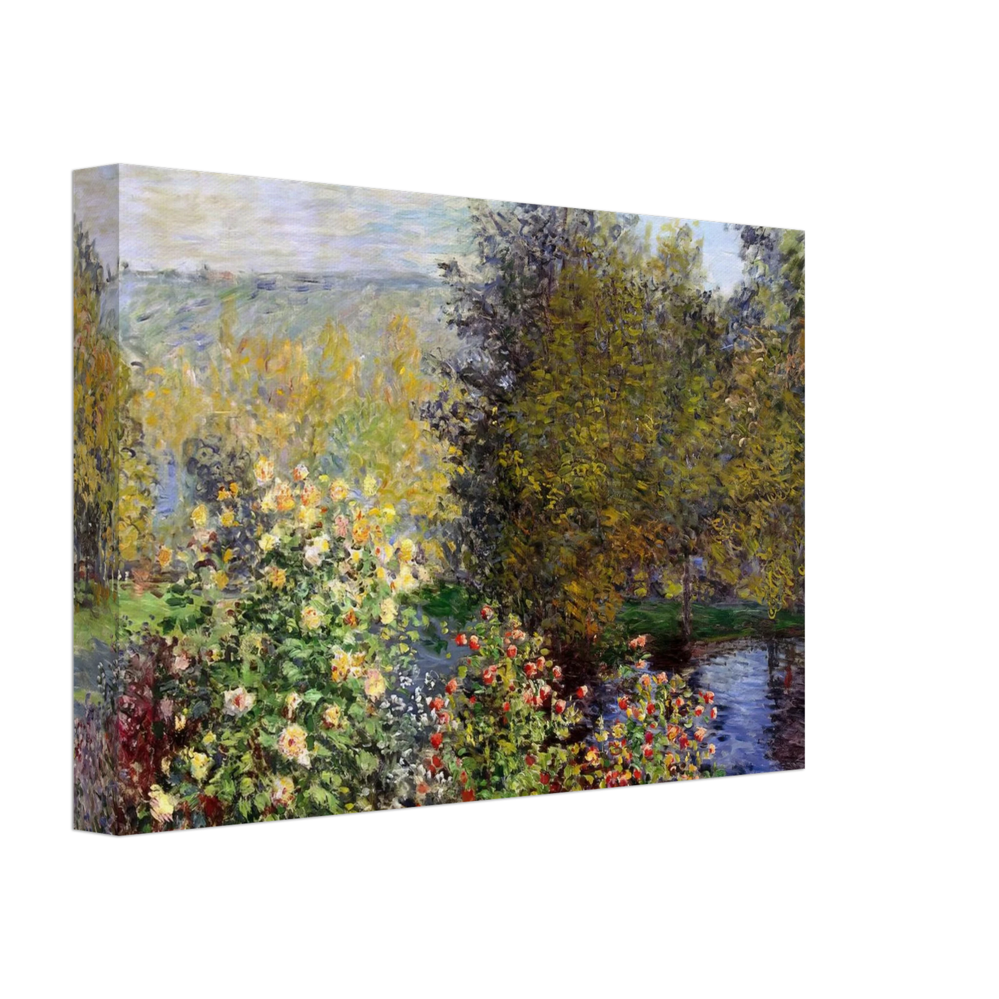 claude monet - A Corner of the Garden at Montgeron Canvas - 40x60 cm / 16x24 inches-canvas