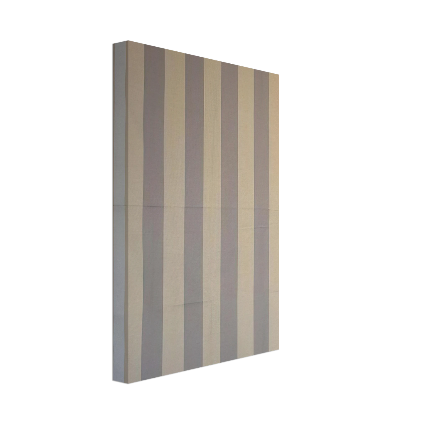 Daniel Buren - Peinture acrylique blanche sur tissu raye blanc et gris clair - 1967 Canvas - 40x60 cm / 16x24 inches-canvas