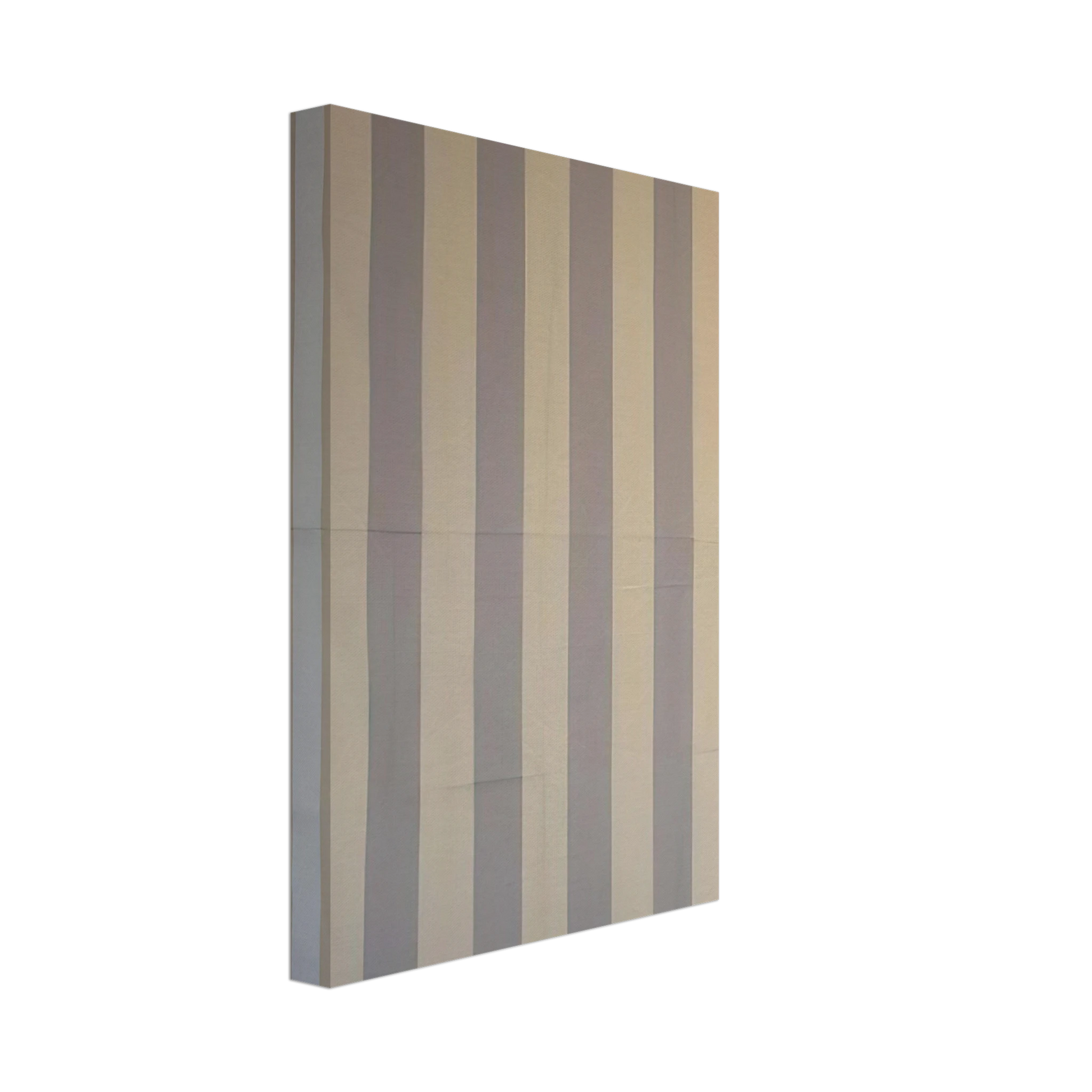 Daniel Buren - Peinture acrylique blanche sur tissu raye blanc et gris clair - 1967 Canvas - 40x60 cm / 16x24 inches-canvas