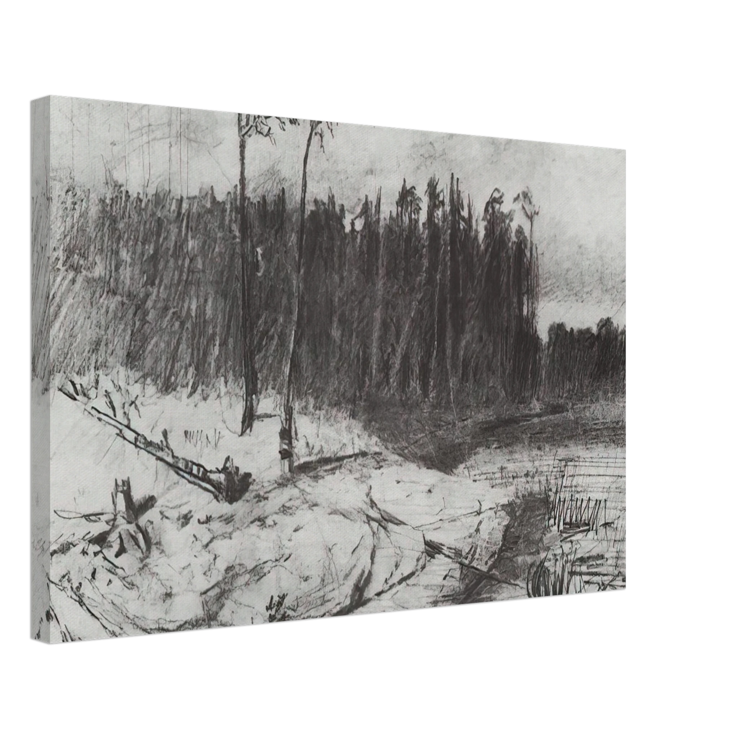 Arkhyp Kuindzhi - Forest near the water Canvas - 70x100 cm / 28x40 inches-canvas