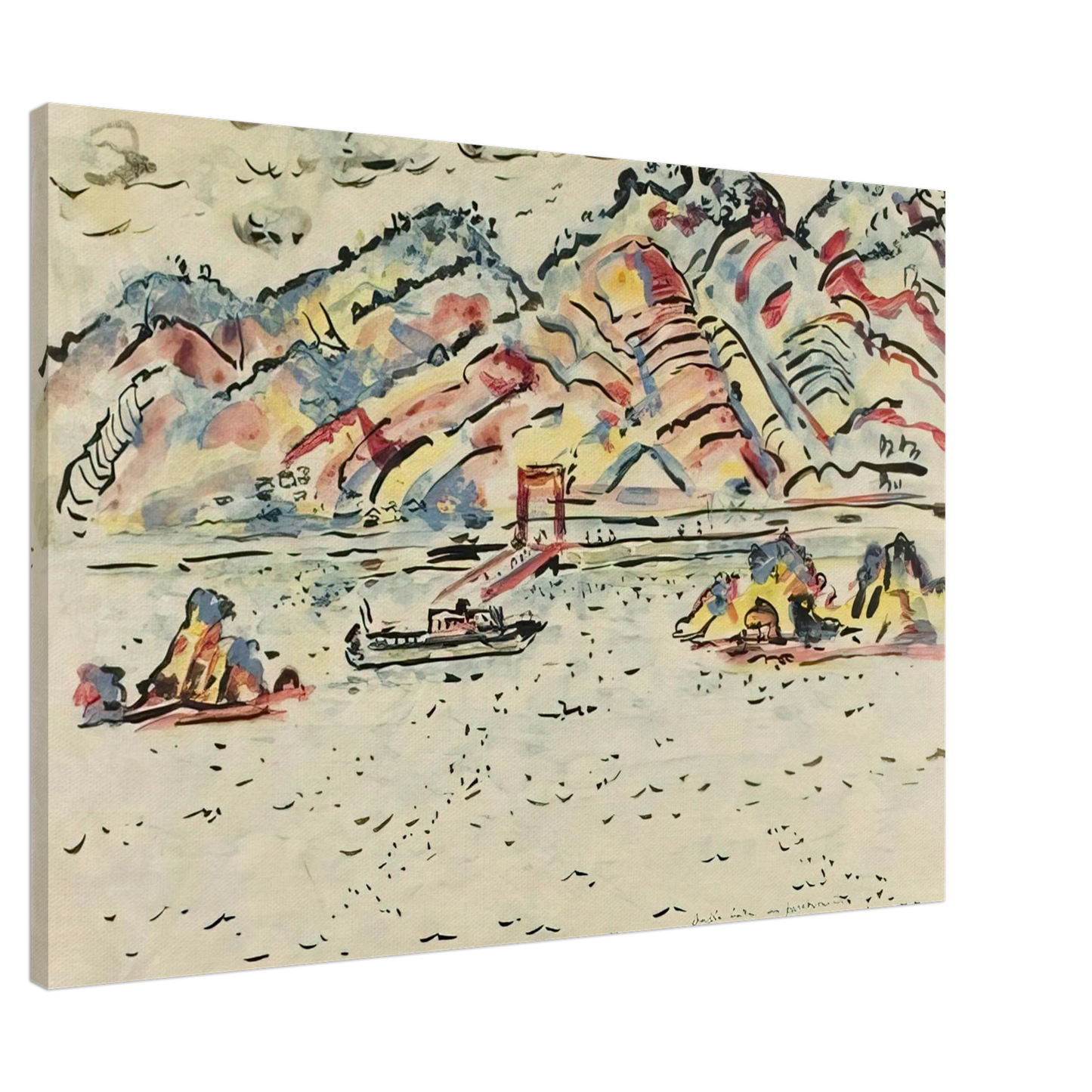 Ivan Albright - INLAND SEA JAPAN 1967 Canvas - 20x30 cm / 8x12 inches-canvas