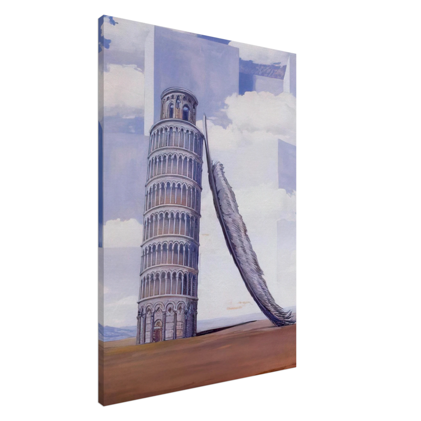 Rene Magritte - MEMORY OF A JOURNEY 1955 Canvas - 20x30 cm / 8x12 inches-canvas