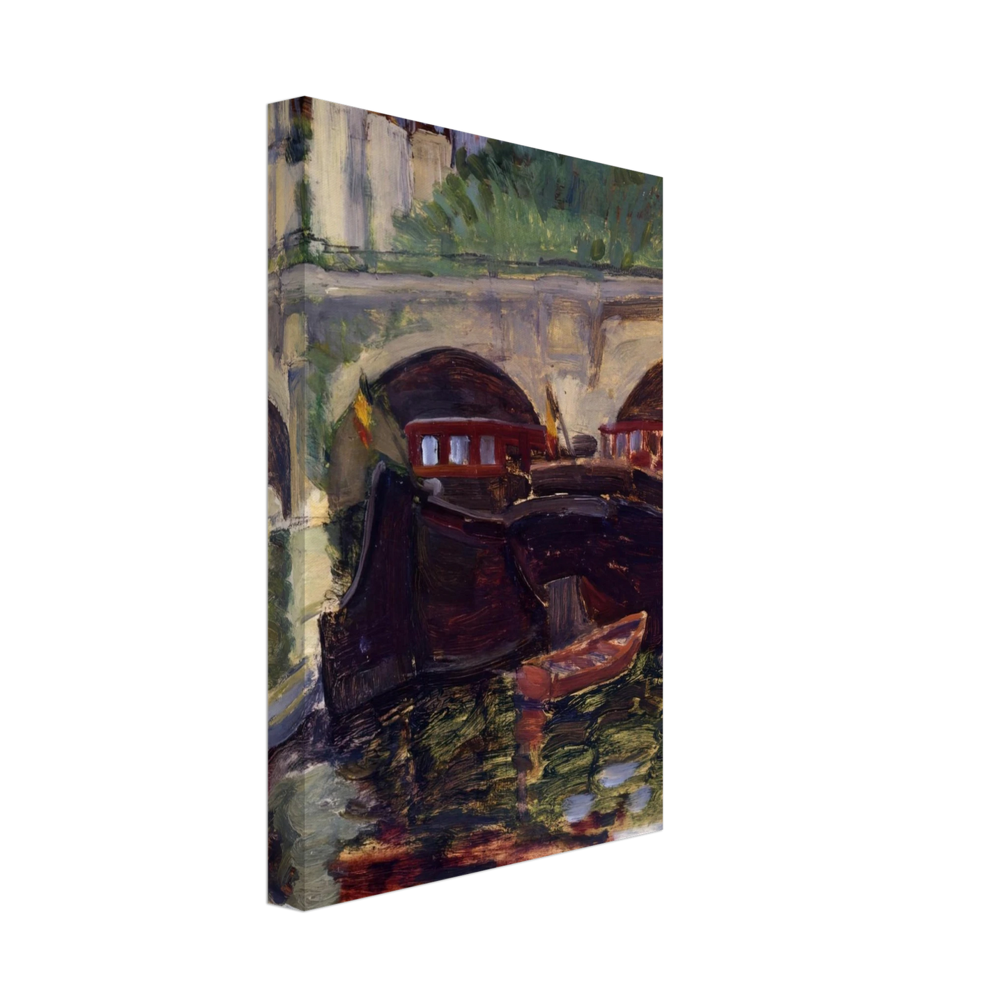 Henri-Edmond Cross - Barges Canvas - 40x60 cm / 16x24 inches-canvas