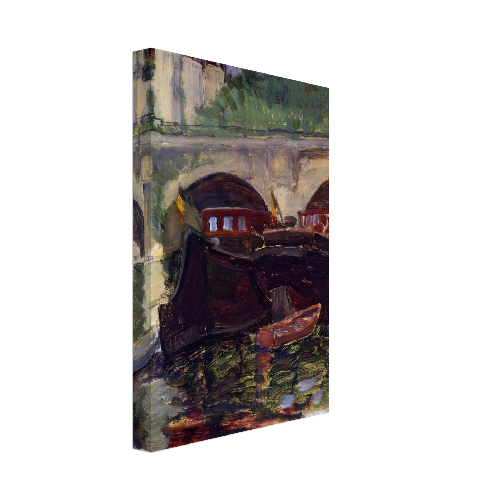 Henri-Edmond Cross - Barges Canvas - 40x60 cm / 16x24 inches-canvas